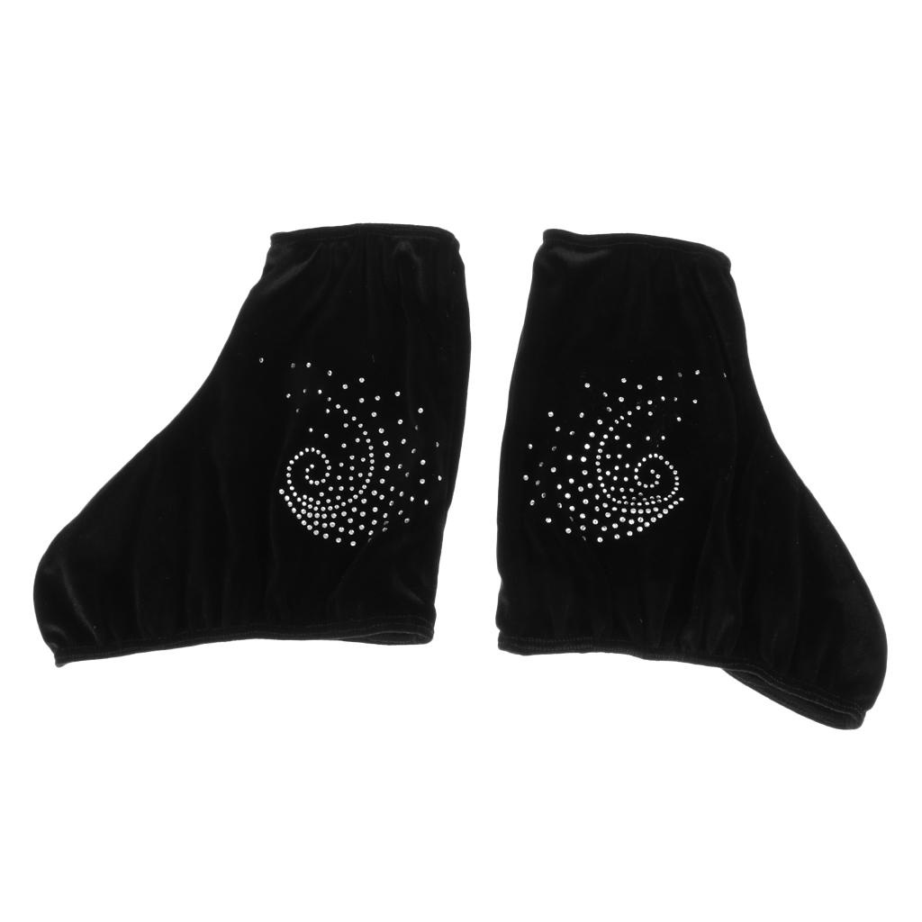 1 Pair Universal Soft Velvet Figure Ice Skating Boot Covers Protector Overshoes For Women Men