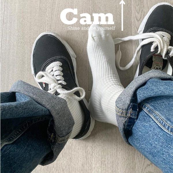 Tất Vớ Nam Màu Trắng Dệt Gân Tăm Vớ Đi Giày Tây Công Sở Chất Liệu Cotton Mềm Mại Đi Êm Chân Và Thấm Hút Mồ Hôi Camcam
