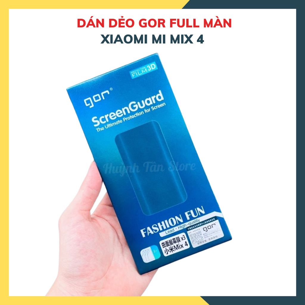 Dán dẻo GOR full màn hình 3D dành cho xiaomi mi mix 4 trong suốt, bảo vệ màn hình - hàng nhập khẩu