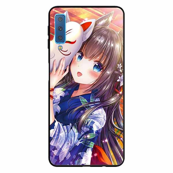 Ốp lưng in cho Samsung A7 - 2018 Cô Gái Neko