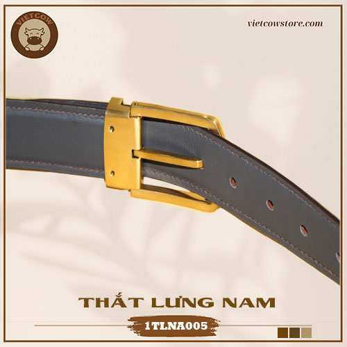 [Handmade] Thắt Lưng Nam Da Bò Veg Tan, Thắt Lưng Da Bò Thời Trang (Khóa Đầu Kim)_VietCow_1TLNA005