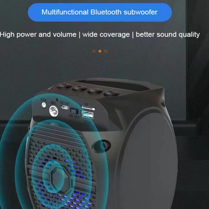 Loa di động Bluetooth không dây Loa siêu trầm âm lượng lớn TF USB Loa âm thanh nổi Hộp nhạc Loa ngoài trời cho Xiaomi Màu sắc: đỏ
