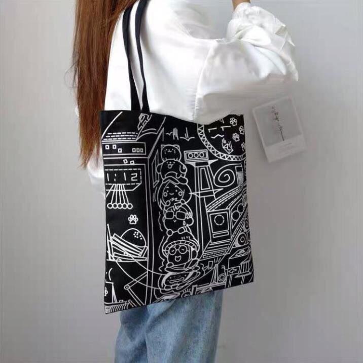 Túi Tote Vải canvas Đẹp Cực Hot có khóa miệng