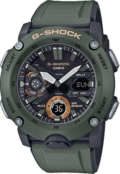 Đồng hồ nam Casio dây nhựa G-SHOCK GA-2000-3A