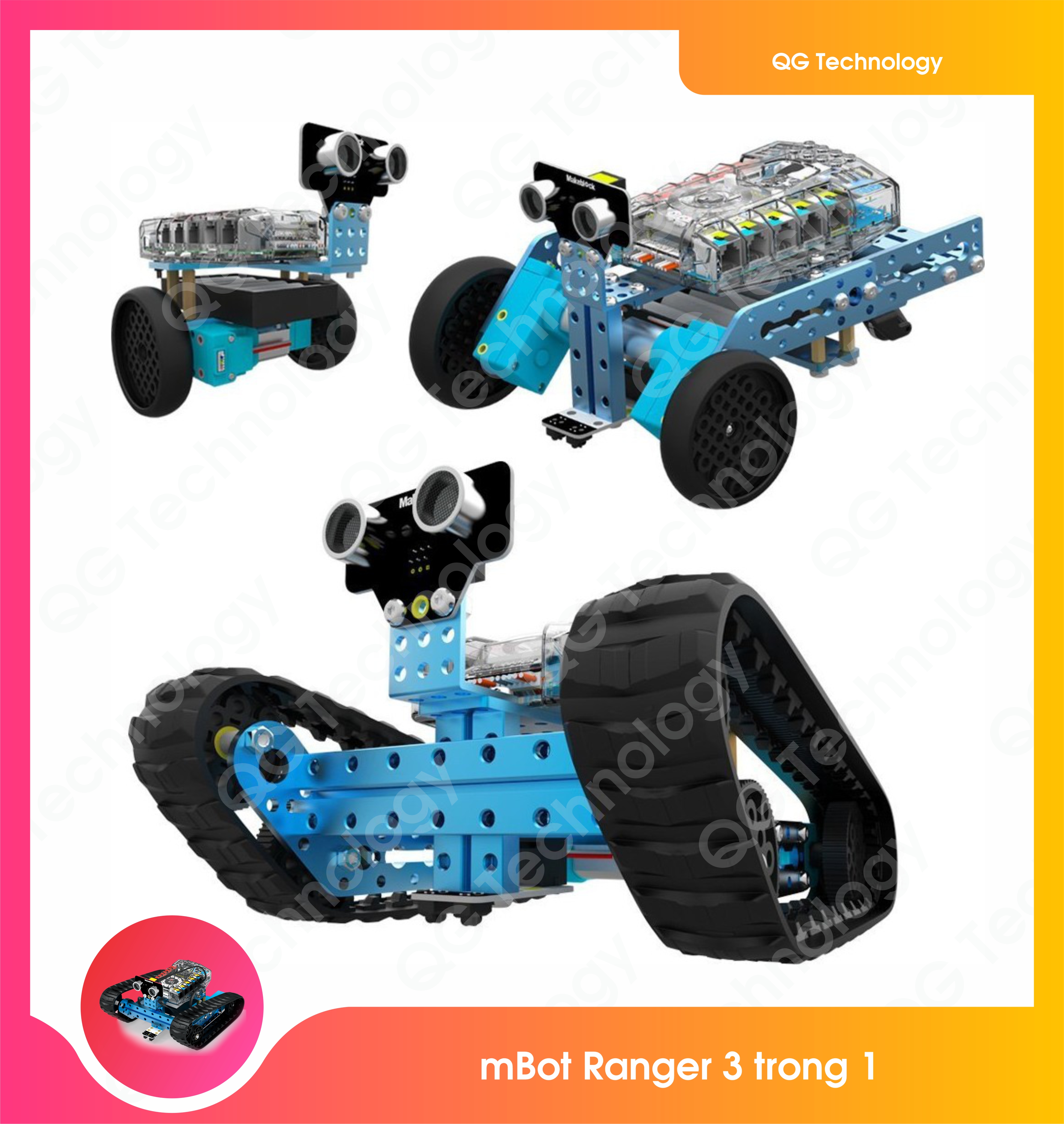 Robot mBot Ranger Robot Kit (Bluetooth Ver) - Robot lập trình cho trẻ 7 tuổi trở lên