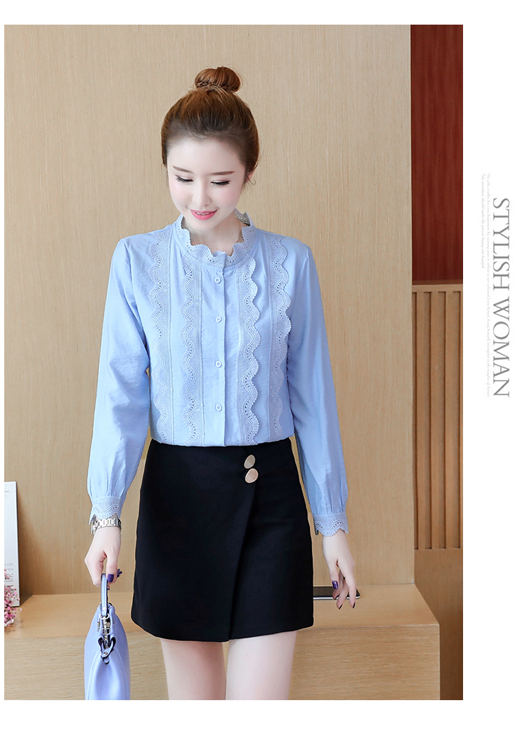 Áo Sơ Mi Công Sở Mộc Garden N615 Phối Ren Hành Chính 40-65kg
