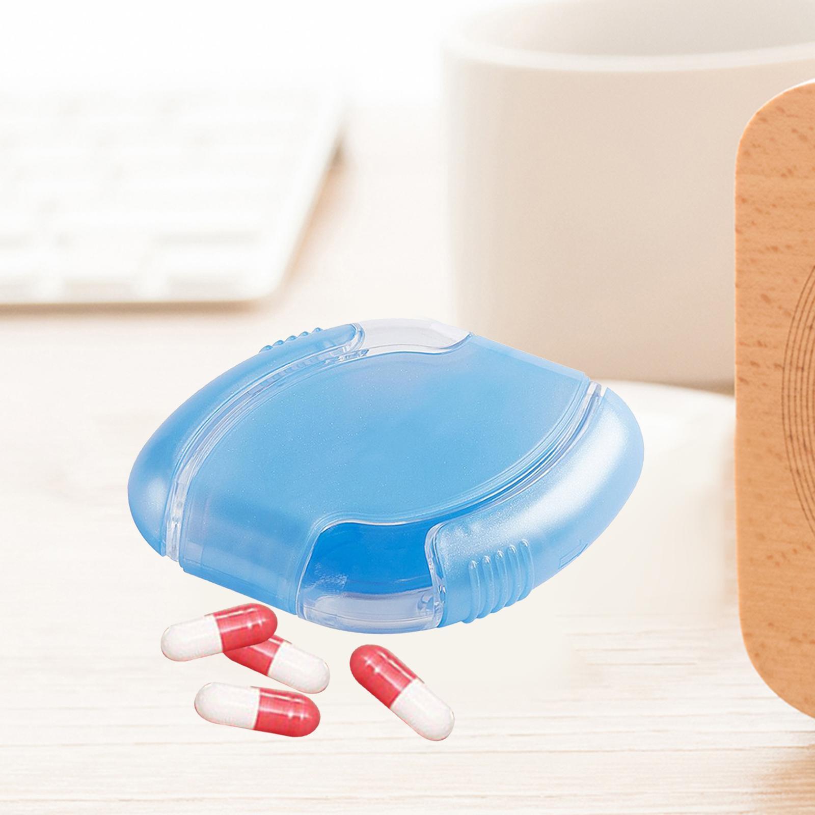 Mini Box Slide Cover Organizer 2 Compartments for Blue