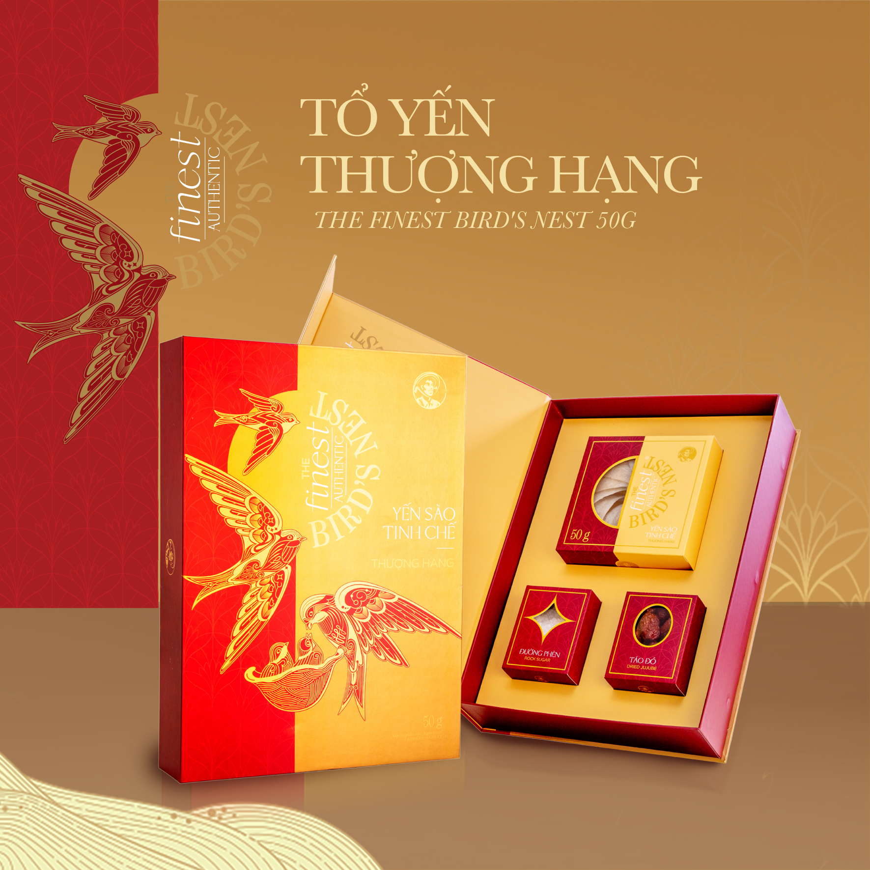 [Giao hàng toàn quốc] Tổ yến thượng hạng The Finest Bird's Nest (Hộp 50G)