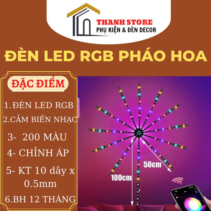 Đèn led chạy màu hình cánh hoa chỉnh APP trang trí trong nhà lễ tết noel sẵn hàng.