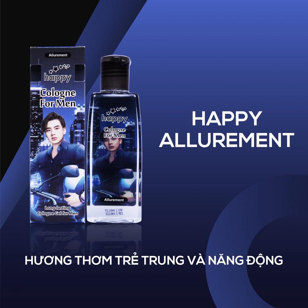 NƯỚC THƠM NAM HAPPY ALLUREMENT Khử Mùi Cơ Thể Lưu Hương Nam Tính (Hàng Nhập THÁI)