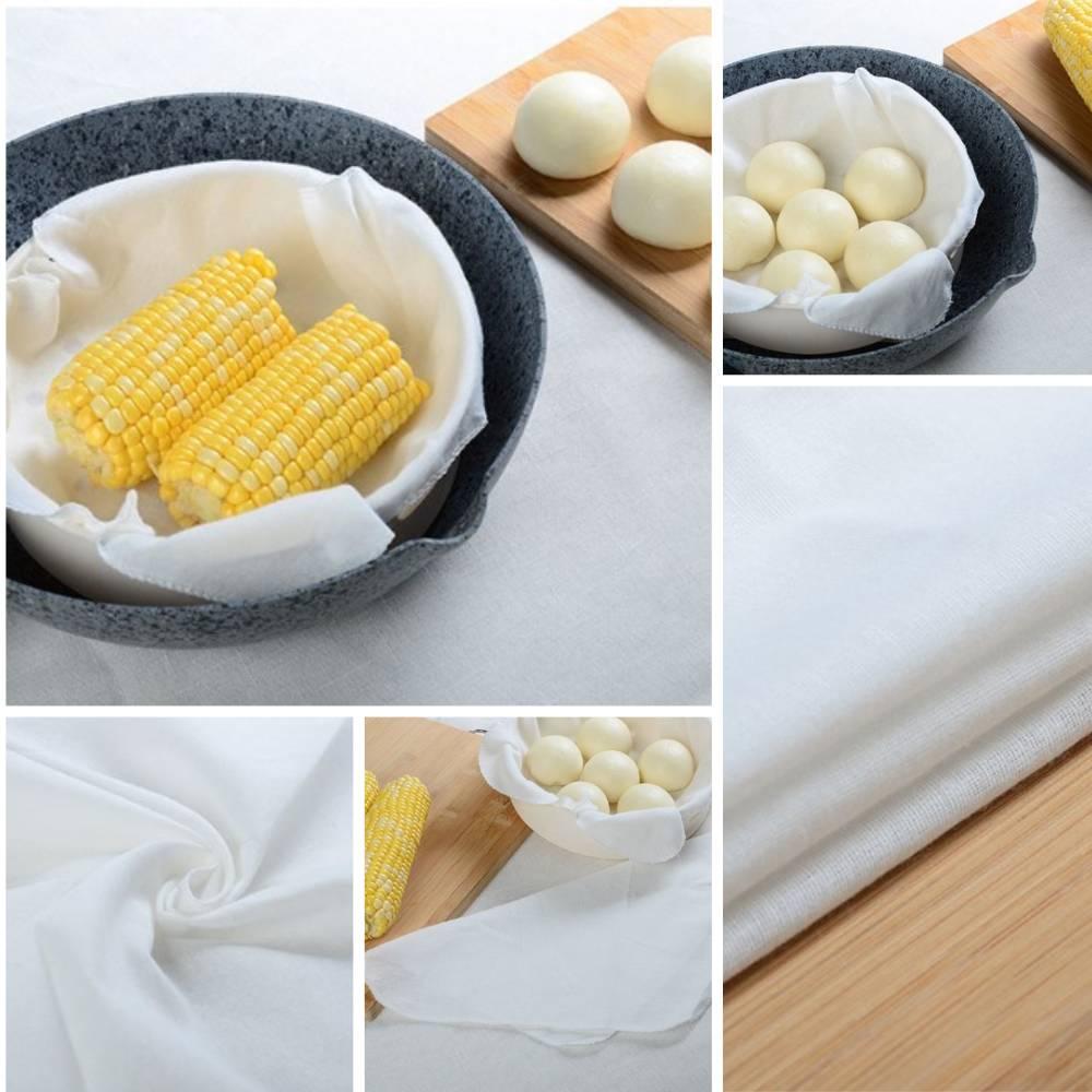 Tấm vải lót hấp bánh bao tiện lợi cho nhà bếp cỡ 32cmx32cm/ 12.5inch