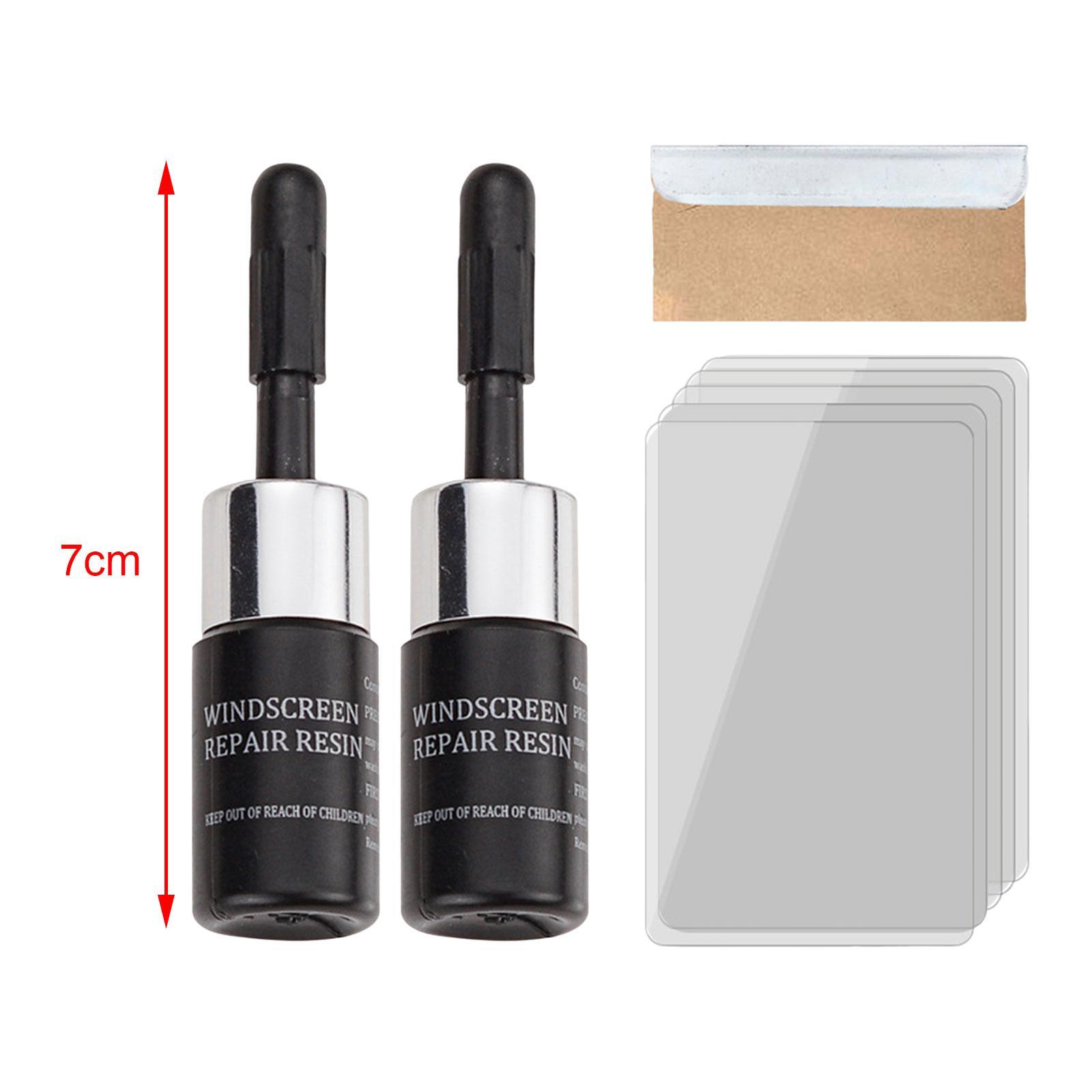 2Pcs Car Windshield Crack Repair Window Glass Set Fixing Chips Cracks Nano Fluid Filler Vehicle Glass DIY Windscreen Tool