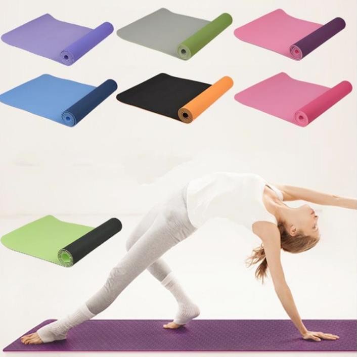 Thảm Tập Yoga Cao Cấp 2 Lớp _ Thảm Yoga Chống Trượt Dày 6mm