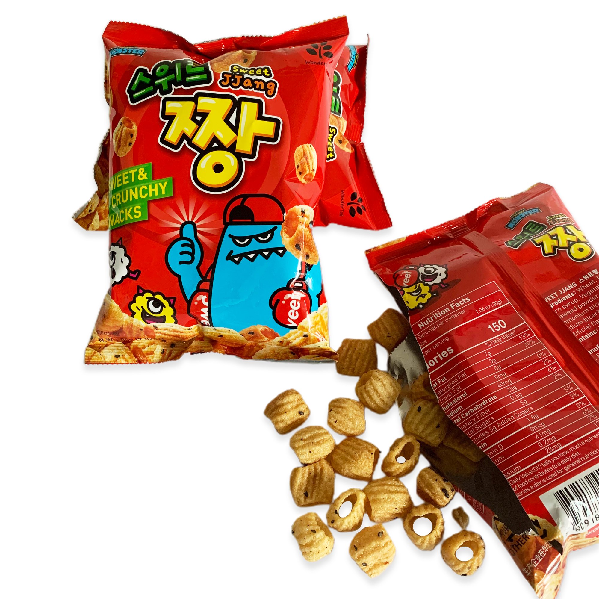 Snack quẩy xoắn mật ong, bimbim giòn ngọt vị quế Sweet Monster VN phân phối độc quyền Hàn Quốc