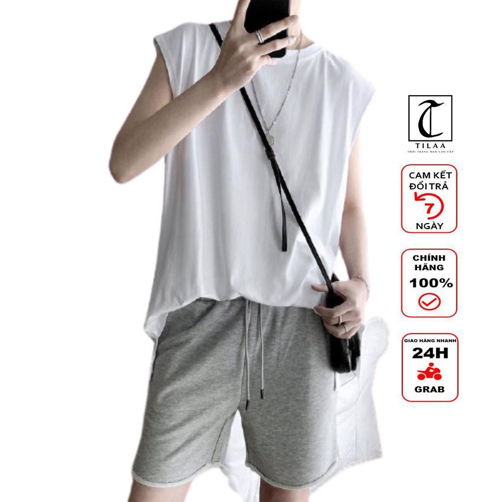 Áo Thun Sát Nách Unisex TILAA FASHION Form Rộng Trơn tanktop nam nữ ulzzang Hàn Quốc AT02