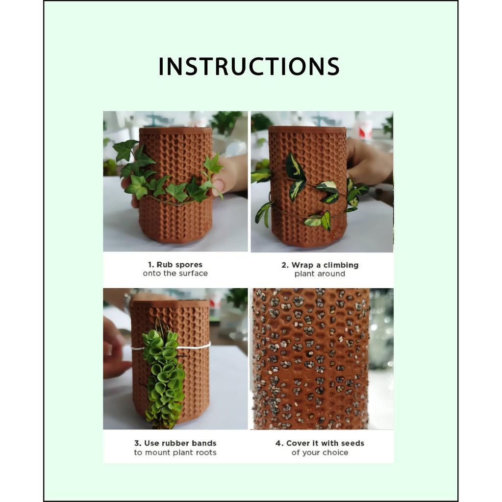 Tháp cây đứng - Chậu Gốm Trồng Cây Nhỏ Sáng Tạo Trang Trí Nhà Cửa