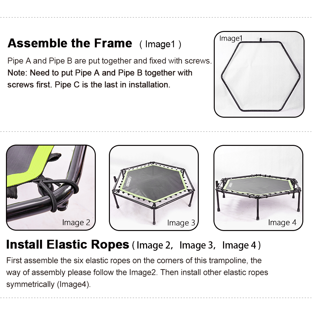 OneTwoFit 51 inch Trampoline dành cho mọi lứa tuổi. Thảm nhún thể dục.Sàn nhún OT064