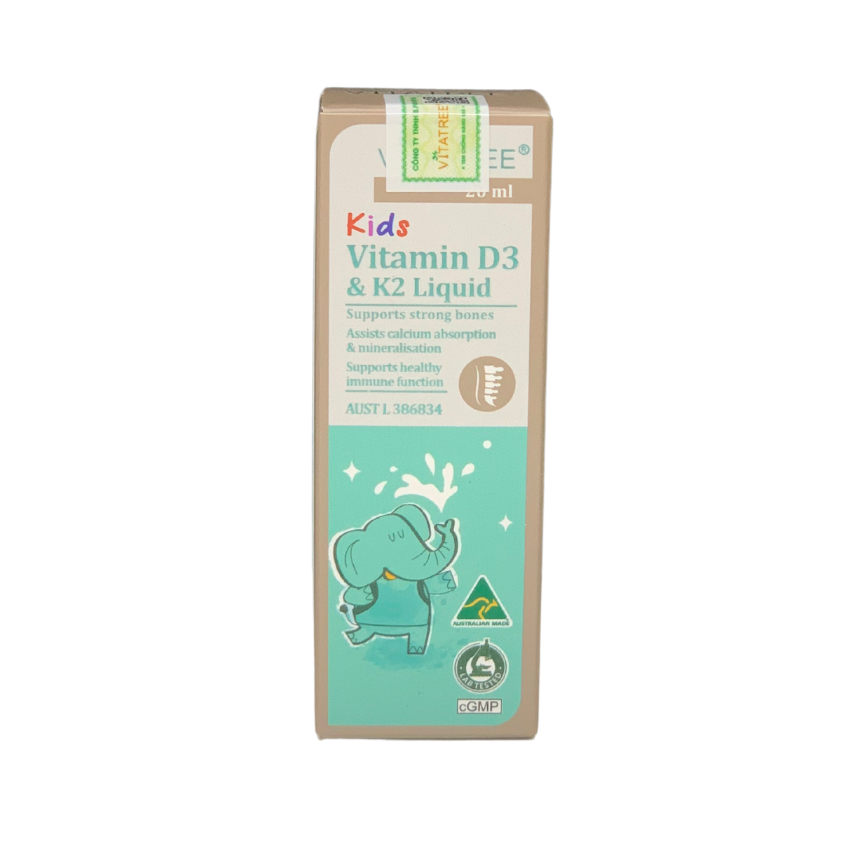Thực phẩm bảo vệ sức khoẻ Kids Vitamin D3 &amp; K2 Liquid - Bổ sung D3 – K2 Cho Bé 20ml