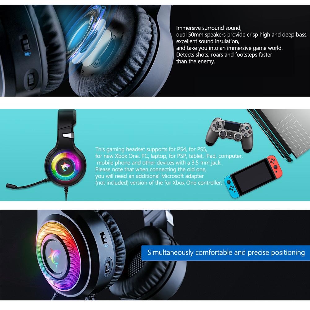 Có Dây 3.5Mm Tai Nghe Laptop Tai Nghe Máy Tính Máy Tính Game Thủ Tai Nghe Bass Stereo Trên Đầu Cho PS4