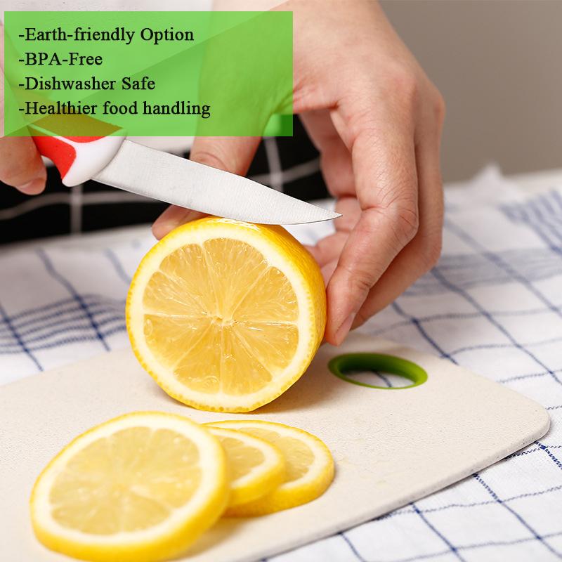 2 Cái/bộ Thớt Chống Trơn Trượt Khối Bàn Cắt Bộ Thân Thiện Với Môi Trường Rơm Lúa Mì Bếp Thịt Trái Cây Thực Phẩm Rau Ban dụng Cụ