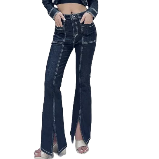 Quần Skinny Jean Xẻ Gấu P19_Quần bò nữ xẻ gấu đẹp, chất vải jeans 100% cotton, fom dáng đẹp | SAMMA JEANS - BLACK
