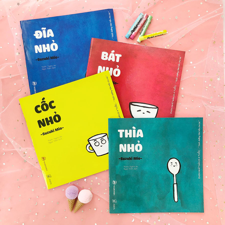 Sách Ehon Nhật Bản- Bộ 4 cuốn Ehon Đồ Vật Quanh Bé dành cho các bé từ 0-4 tuổi- Bộ ehon cùng con nhận biết những đồ vật quanh mình. Bee Books