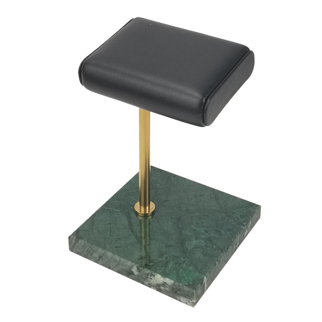 2 Pieces Green & White Marble & PU Watch Holder Stand for Display