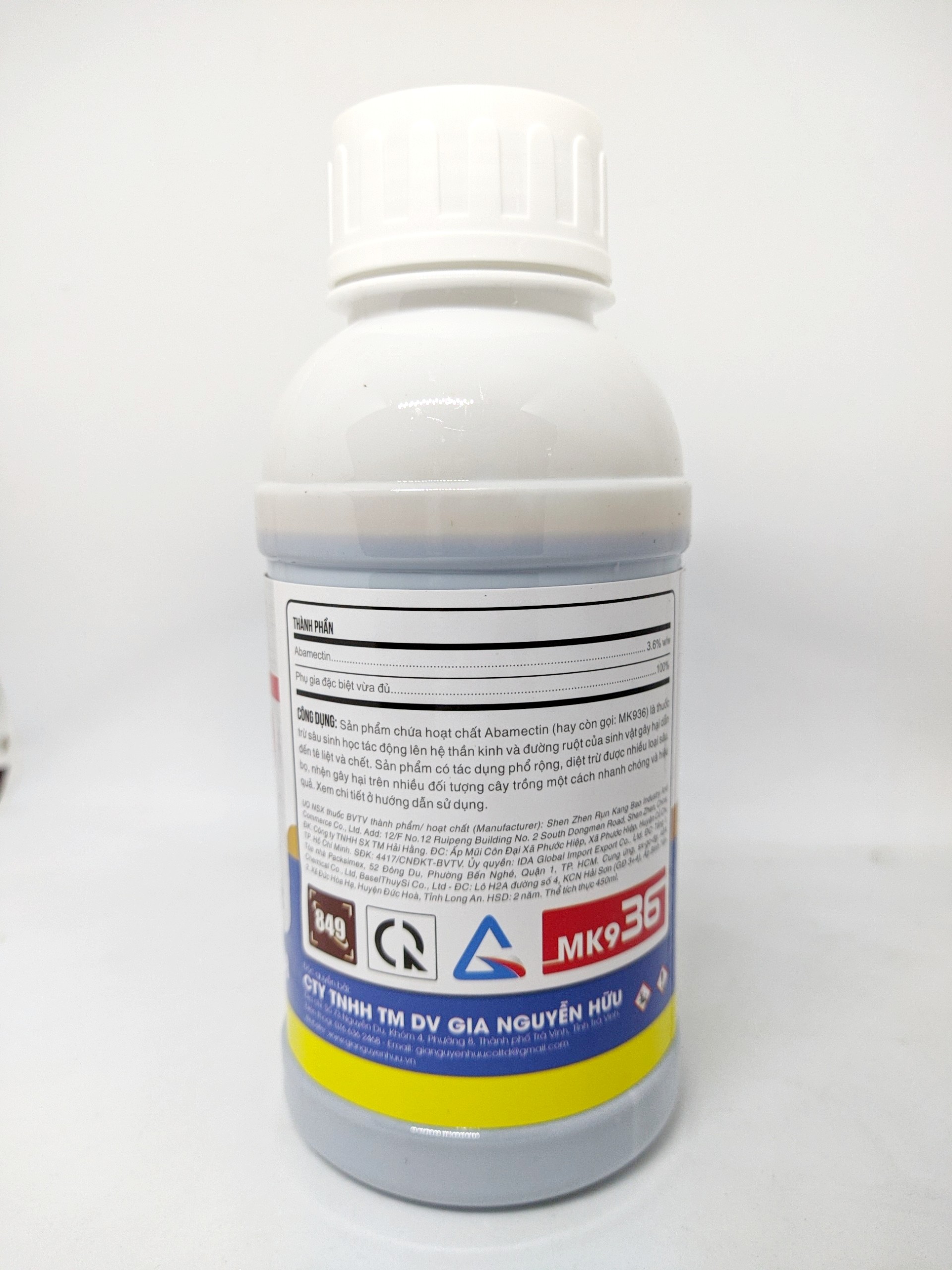 THUỐC TRỪ SÂU SINH HỌC 3.6EC CHAI 450ML - HIỆU QUẢ KÉO DÀI, AN TOÀN CHO CÂY
