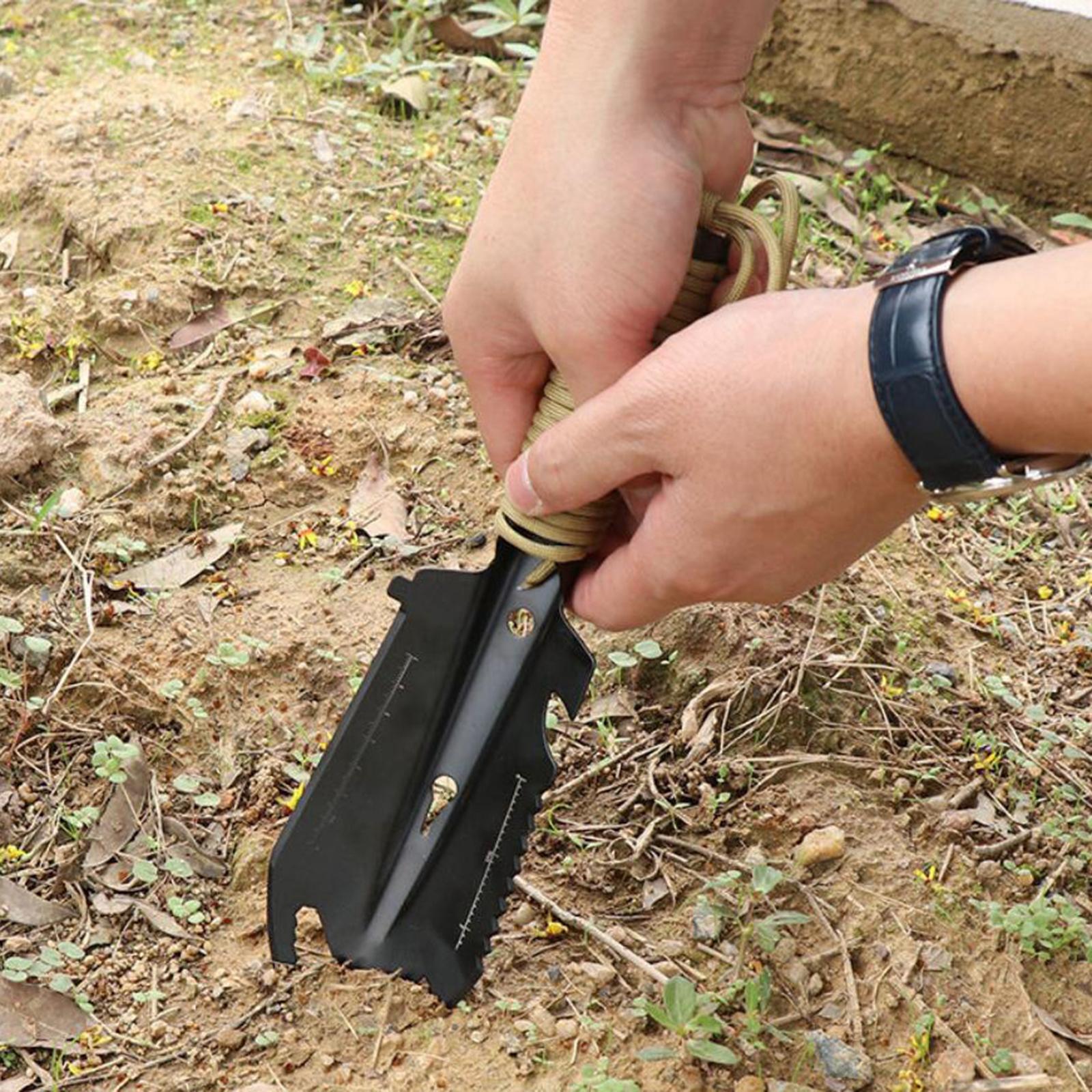 Pocket Camping Shovel Trowel Metal Garden Detecting Spade