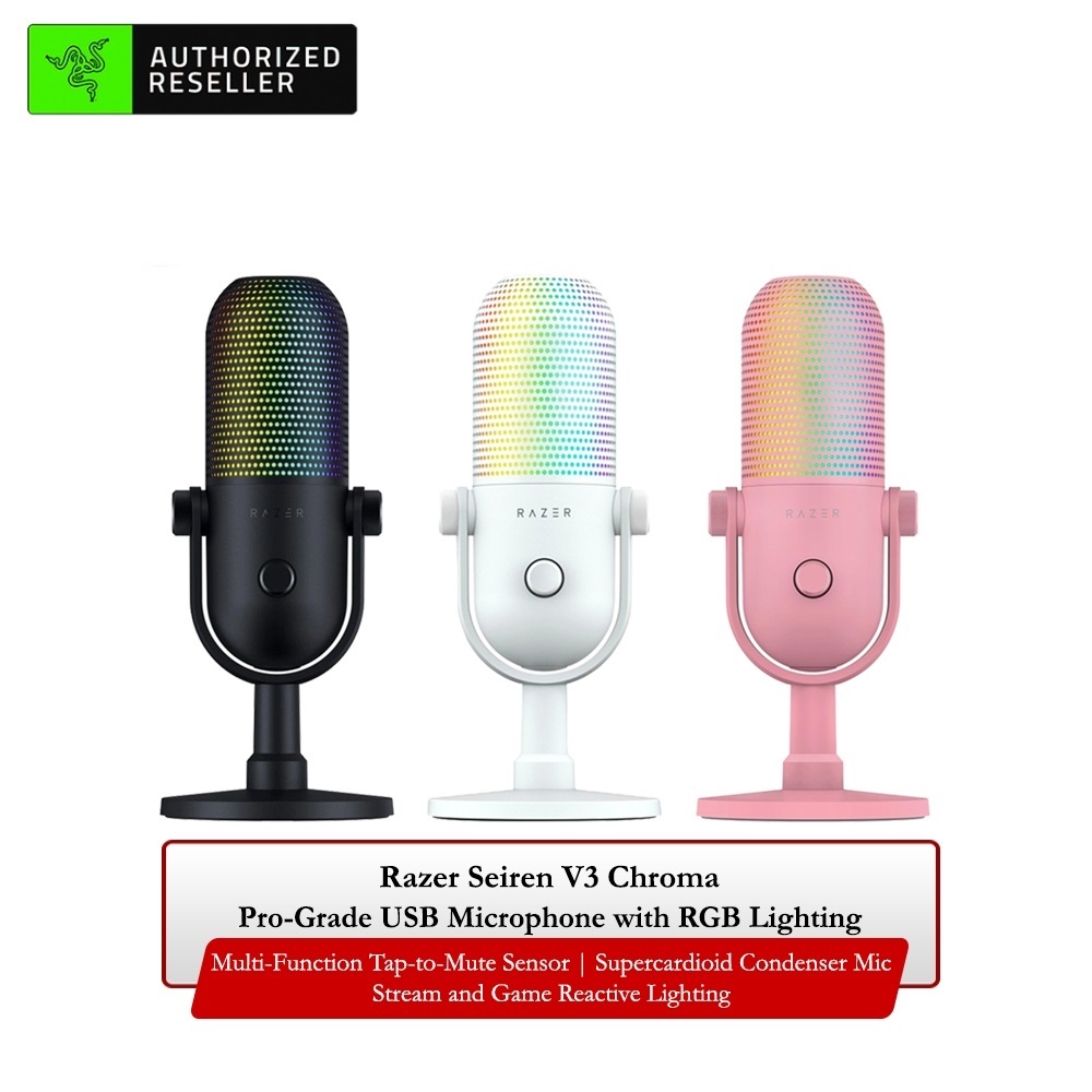 [Mới, hàng chính hãng] Micro thu âm Razer Seiren V3 Chroma