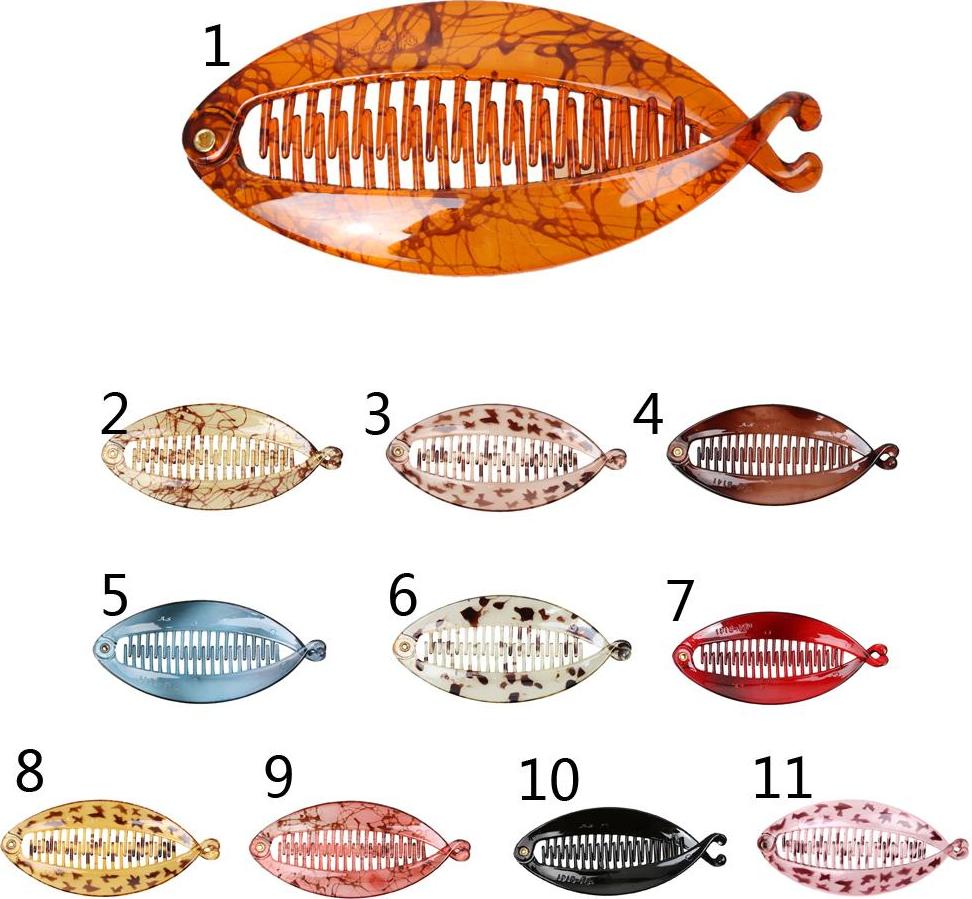 Resin Hair Claw Tail Fish Clip Comb Hairclip Grips Clamp Ladies Accessory