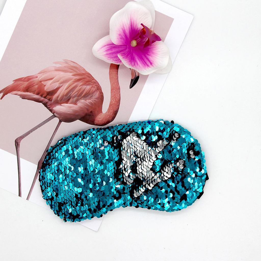 Glitter Sequins Mermaid Elastic Eye Mask Sleeping Rest Blindfold Sleep Aid