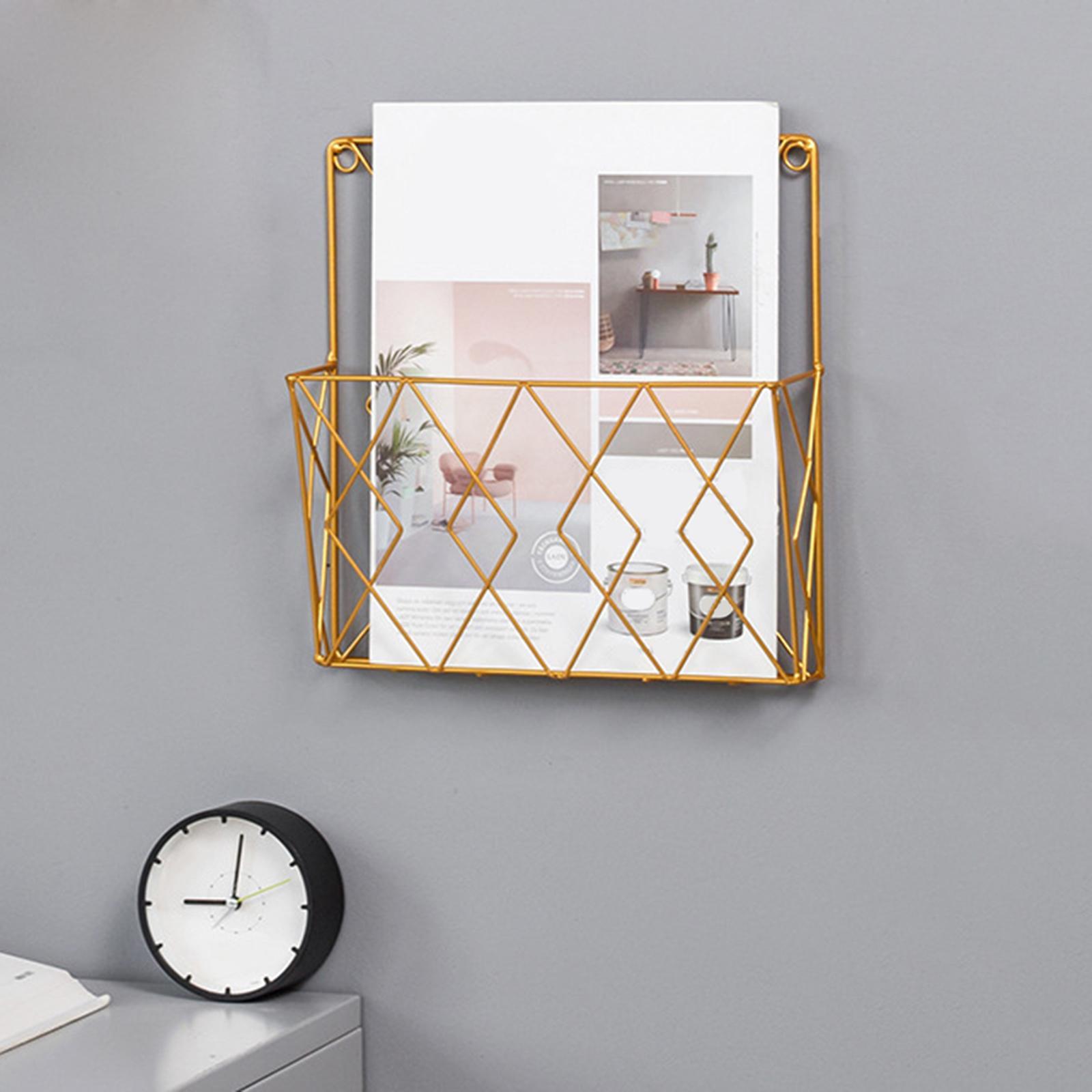 2pcs Metal Newspaper Storage Rack Magazine Holder for Study Room Newspapers