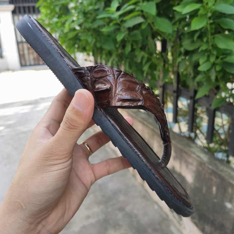 Dép kẹp nam da cá sấu gai lưng siêu đẹp!