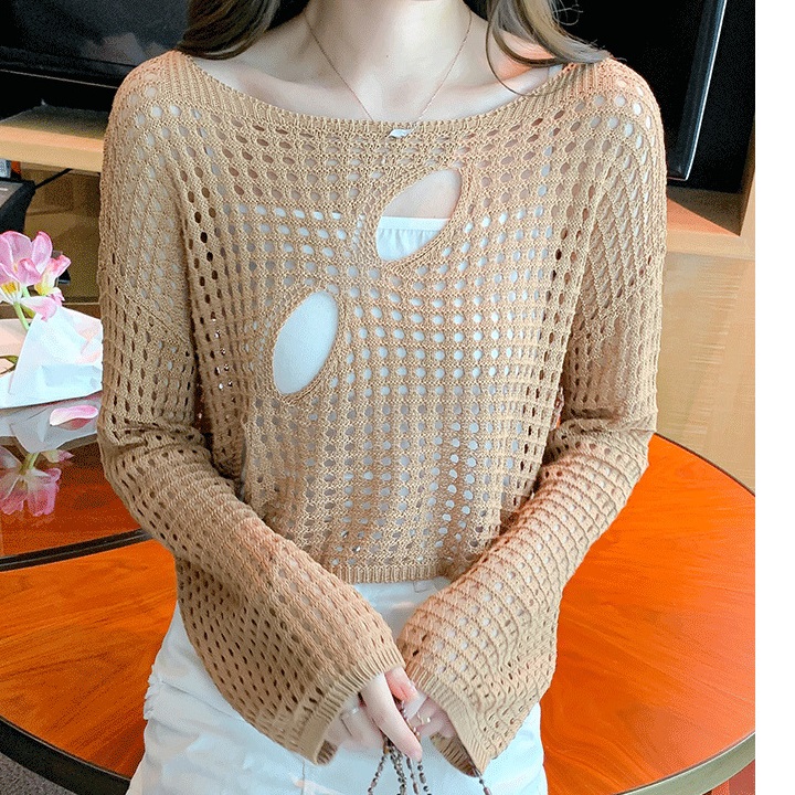 Áo khoác len croptop áo len lửng tay dài khoác ngoài mềm mại sang trọng C104