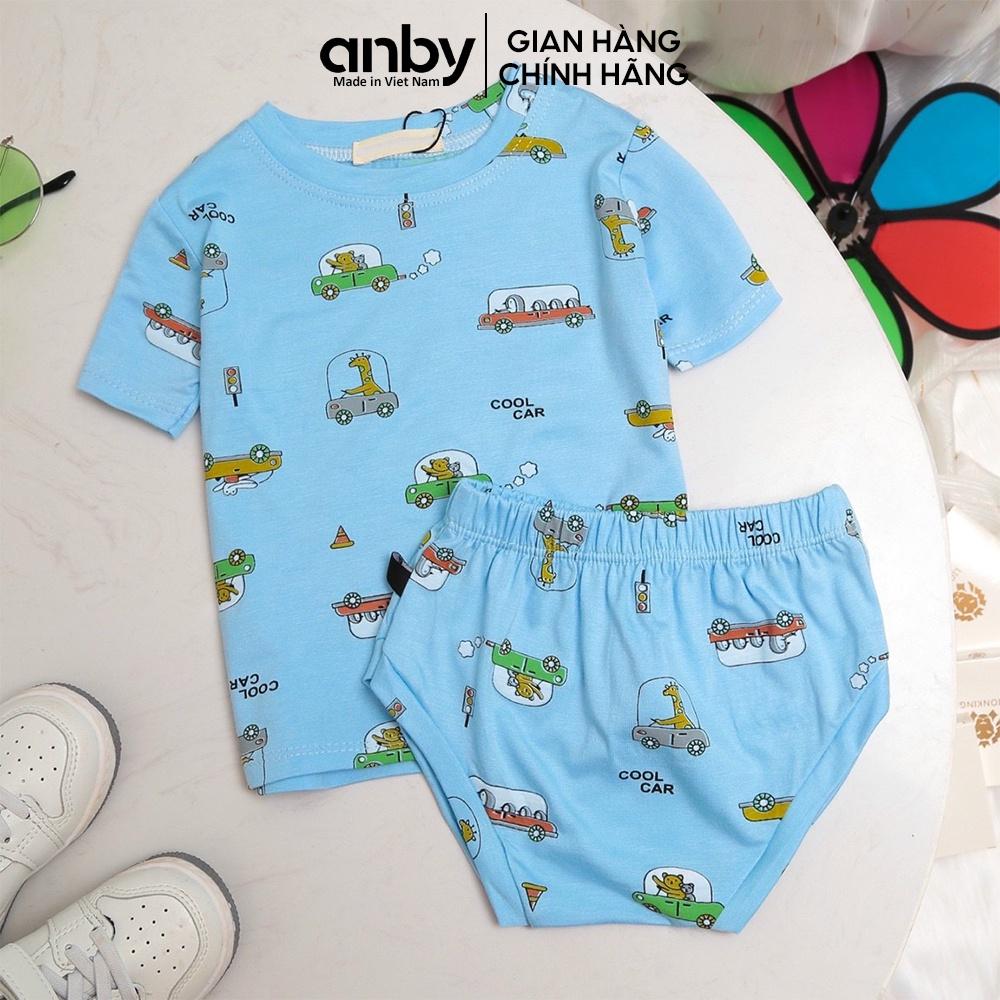 Bộ áo cộc tay quần chip cho bé gái bé trai ANBY họa tiết dễ thương thích hợp trẻ em từ 0-5 tuổi
