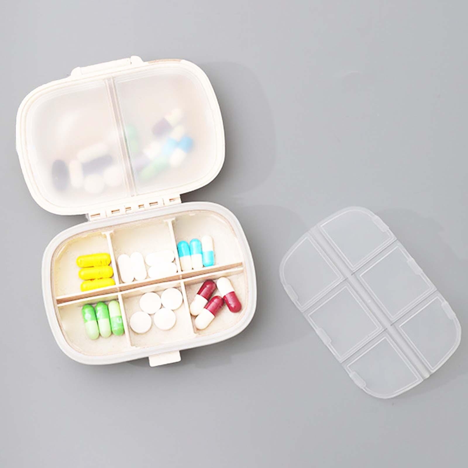 Daily Organizer Travel Case Easy to Use Tablet Reminder Durable Container Each Day Week with 8 Compartment Dispenser