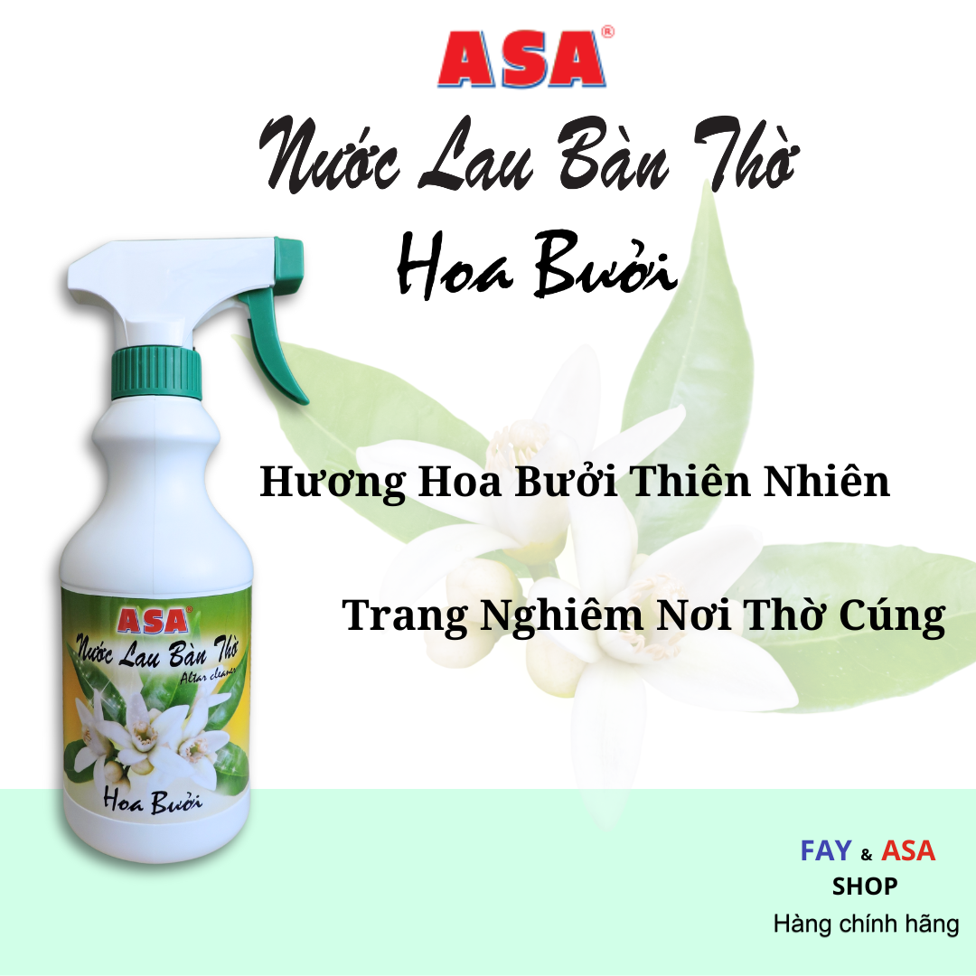 Nước Lau Bàn Thờ ASA Hoa Bưởi 300ml - Lau bàn thờ, tranh, tượng, pháp khí, lư đồng, bát hương