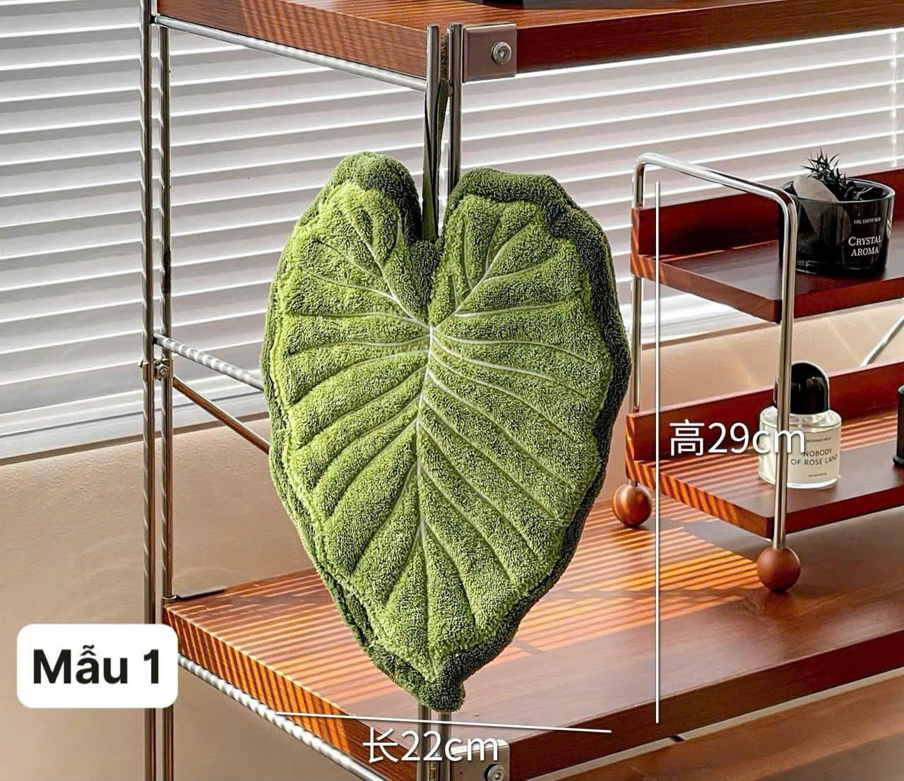 Khăn Lau Tay Nhà Tắm &amp; Khăn Decor Nhà Bếp Siêu Thấm Hút – Khăn Lông San Hô Mềm Mại, Hoa Văn Lá Dễ Thương, Nhanh Khô- HÀNG CHÍNH HÃNG MINIIN