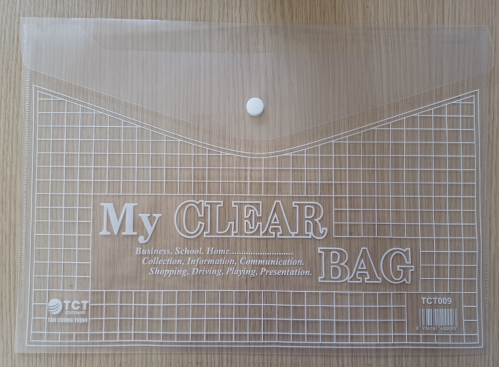 Tập 20 túi clear bag khổ A4 loại mỏng dai 009