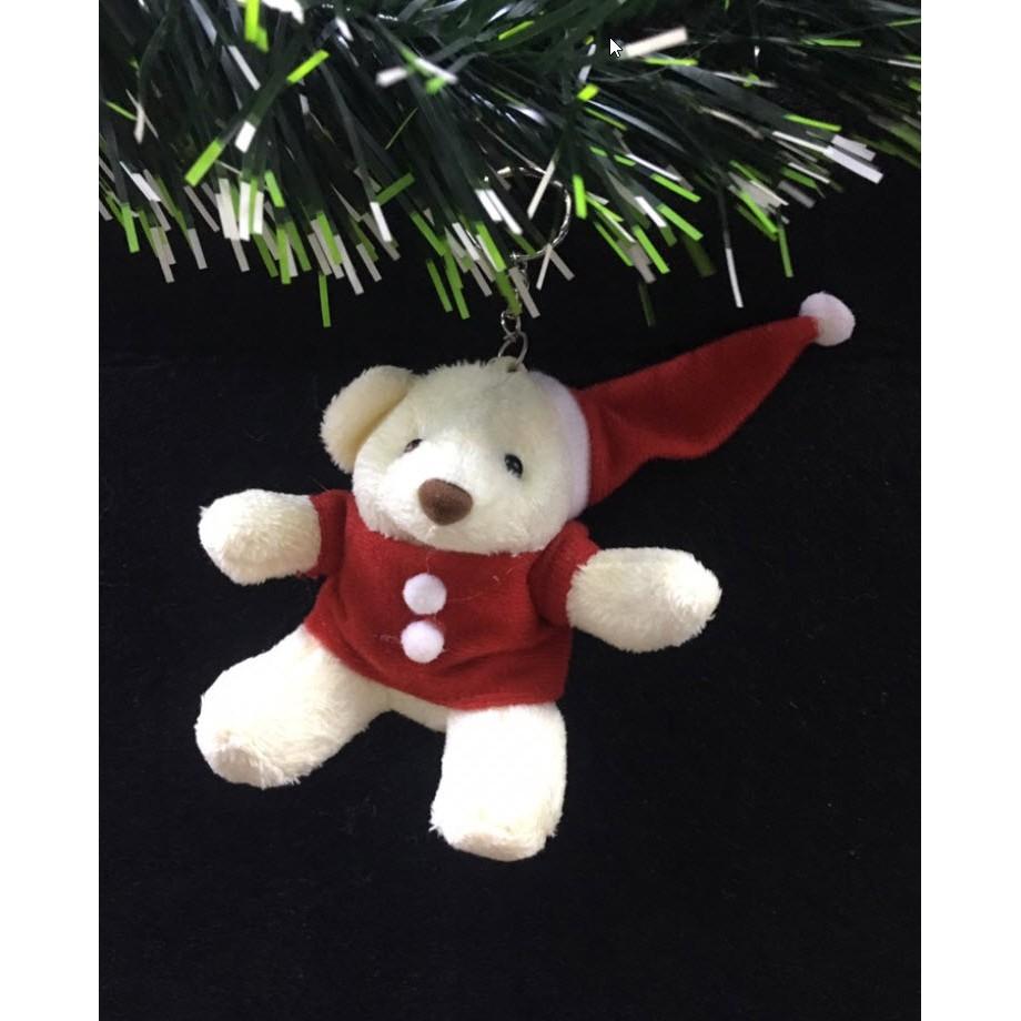 NOEL - GẤU NHỒI BÔNG 8X12CM- TRANG TRÍ GIÁNG SINH NOEL