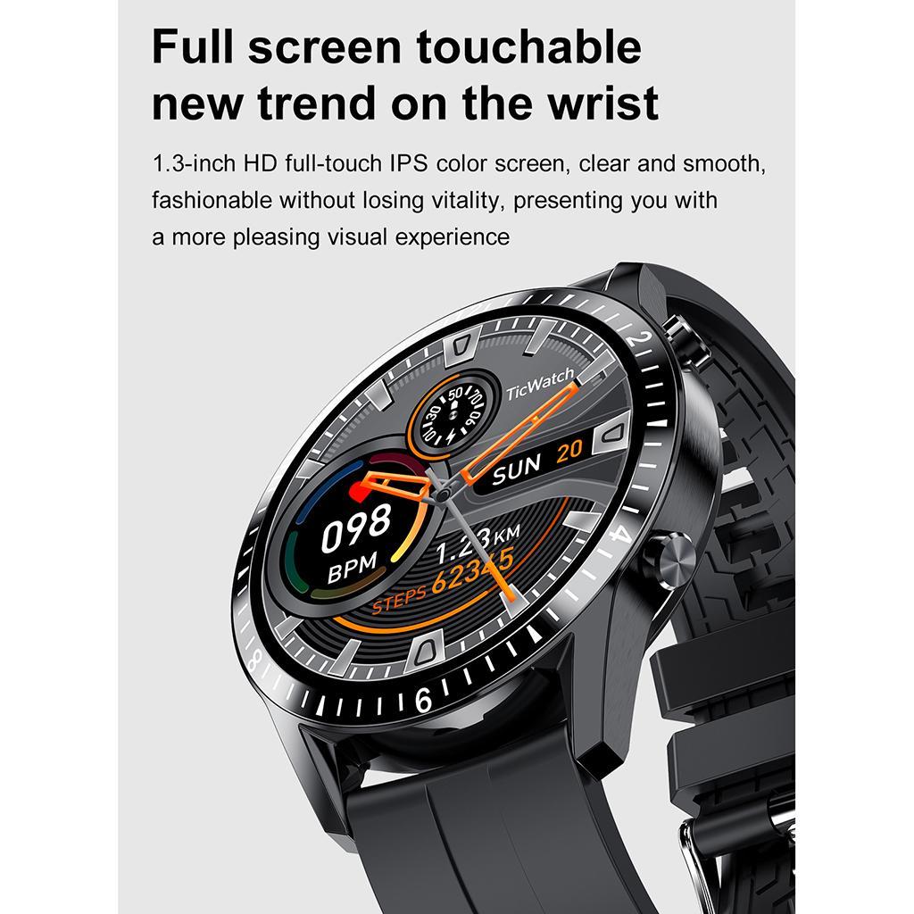 New i9 Smart Watch Heart Rate Blood Oxygen Monitor Black Silicone Band