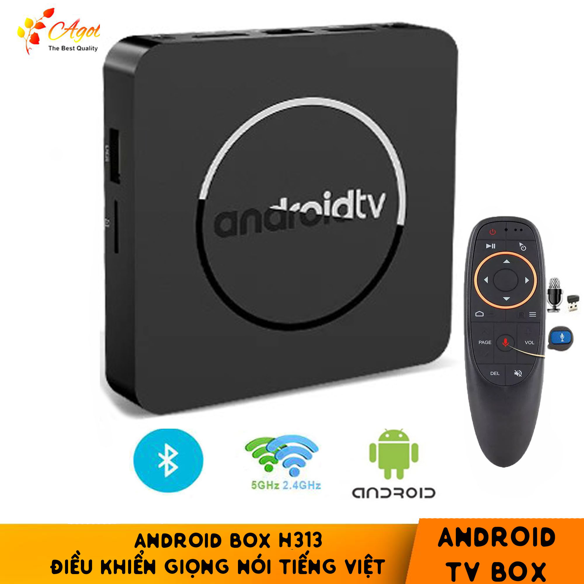 Android tv điều khiển giọng nói tiếng việt hỗ trợ bluetooth Wifi 2 băng tần kép cài sẵn youtube chặn quảng cáo, truyền hình cáp và xem phim HD miễn phí vĩnh viễn - Hàng nhập khẩu