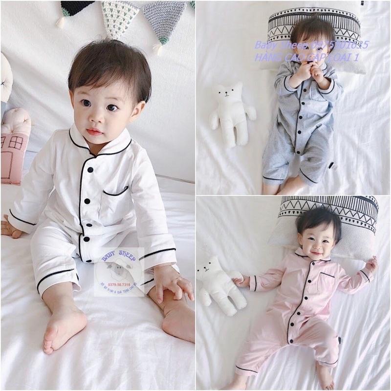 Set body pizama tay dài - - body thu đông - body liền thân - đồ ngủ - đồ bộ áo tay dài quần dài cho bé - áo quần trẻ em