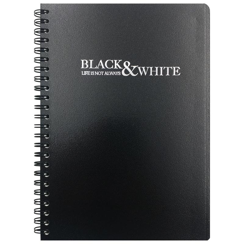Sổ Lò Xo Black &amp; White A5 Kẻ Ngang 80 Trang - Oxford D357A5