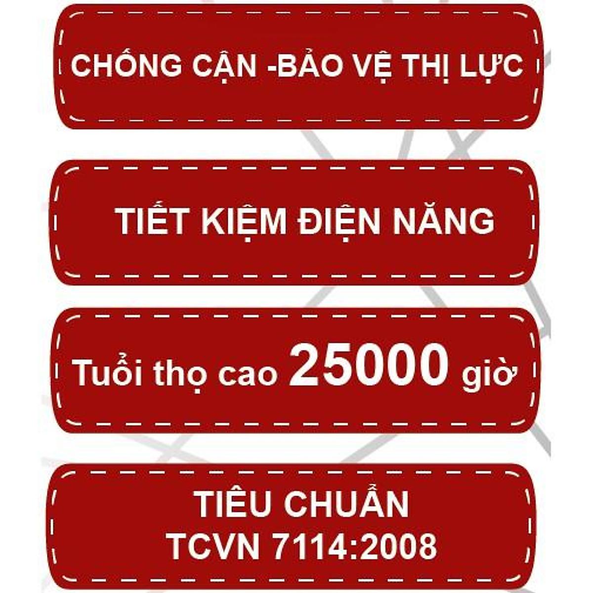 Đèn Bàn Học Chống Cận Rạng Đông RL 20 LED 6W, Phím Cảm Ứng, Đổi 4 Màu và 3 Mức Độ Sáng - Hàng chính hãng - Màu Xanh