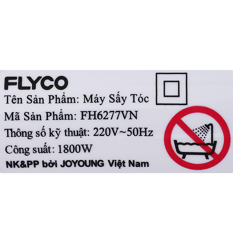 Máy Sấy Tóc Flyco Công Suất Lớn (1800W) FH6277VN Chế Độ Sấy Anion & Sấy Lạnh Bảo Vệ Tóc - Hàng chính hãng