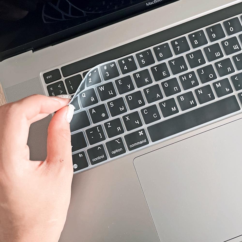 NGA UKRAINE EU Mỹ Silicone Mềm Bàn Phím Bao Da Bảo Vệ Da Cho Macbook Pro Air 13 15 14 16 M1 A2337 A2442A2681A2338A2159