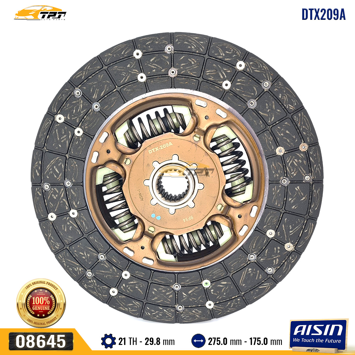 Lá Côn / Lá Bố Ly Hợp cho Toyota FORTUNER 3.0 2009-2022 (DIESEL) HILUX 4X4 2.5 3.0 (DIESEL) [21R-275-29.8] AISIN - Japan