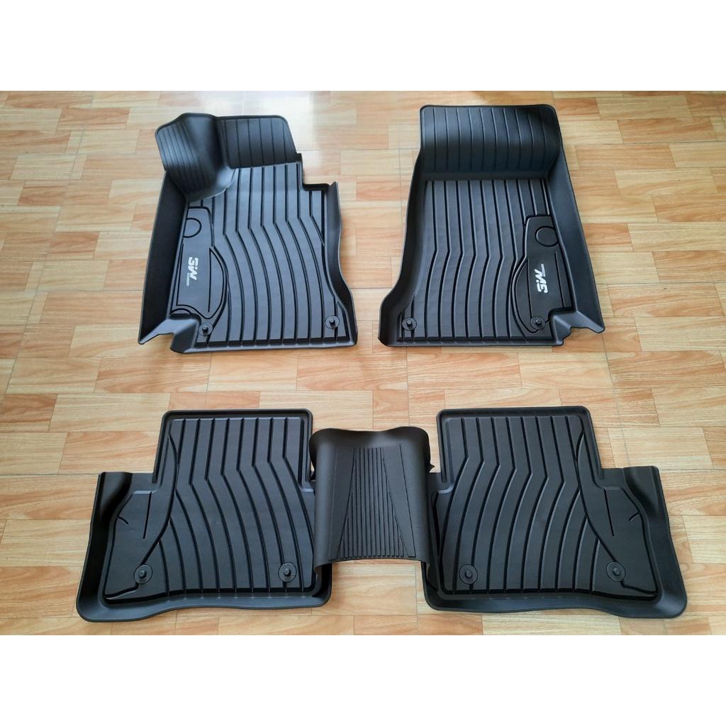 Thảm lót sàn xe ô tô Mercedes C 2013- đến nay Nhãn hiệu Macsim 3W chất liệu nhựa TPE đúc khuôn cao cấp - màu đen